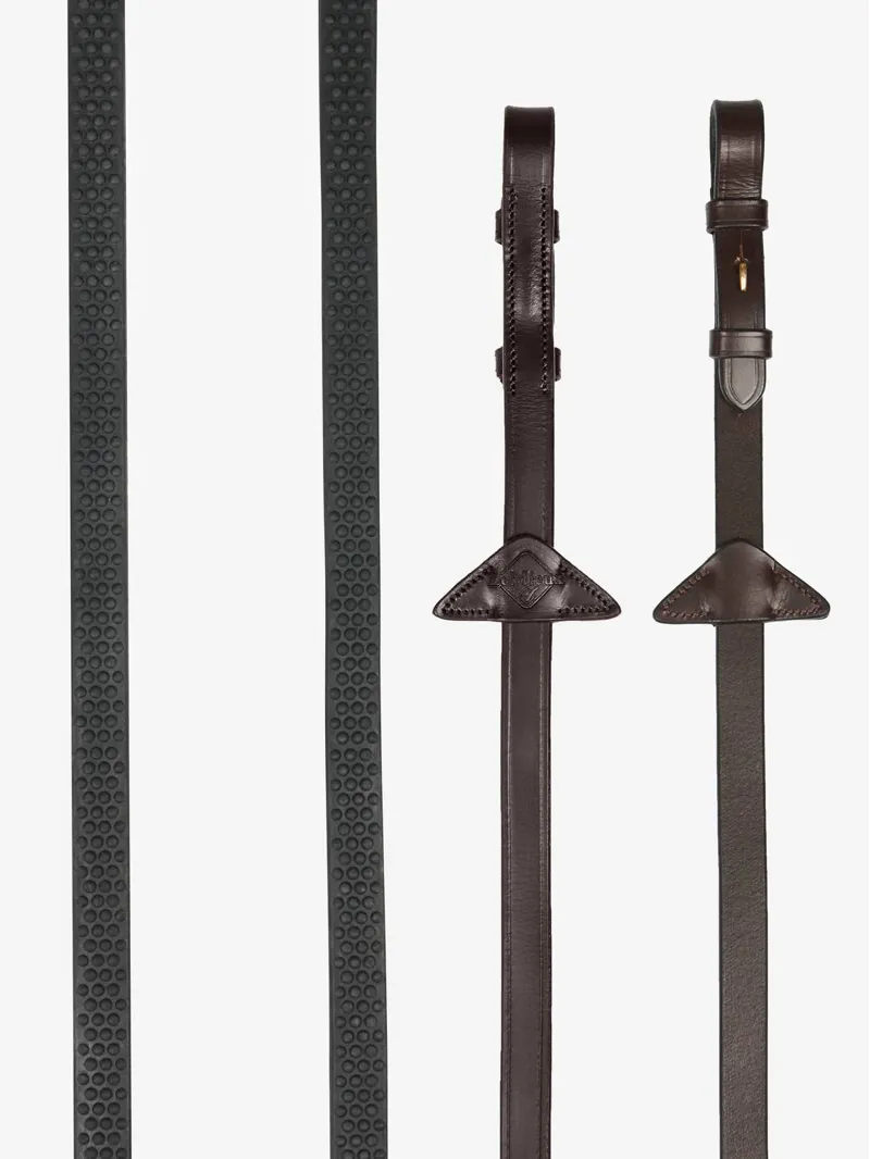 LeMieux Soft Rubber Reins Havana/Black